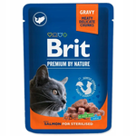 Mokra Karma dla kota BRIT Cat Premium Salmon For Sterilized łosoś sos 100g