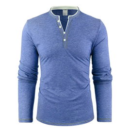 XXL T-SHIRT NIEBIESKA KOSZULKA BLUZA LONGSLEEVE MODNY PAN DOPASOWANA BAWEŁNA