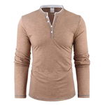 XXL T-SHIRT KHAKI KOSZULKA BLUZA LONGSLEEVE MODNY PAN DOPASOWANA BAWEŁNA