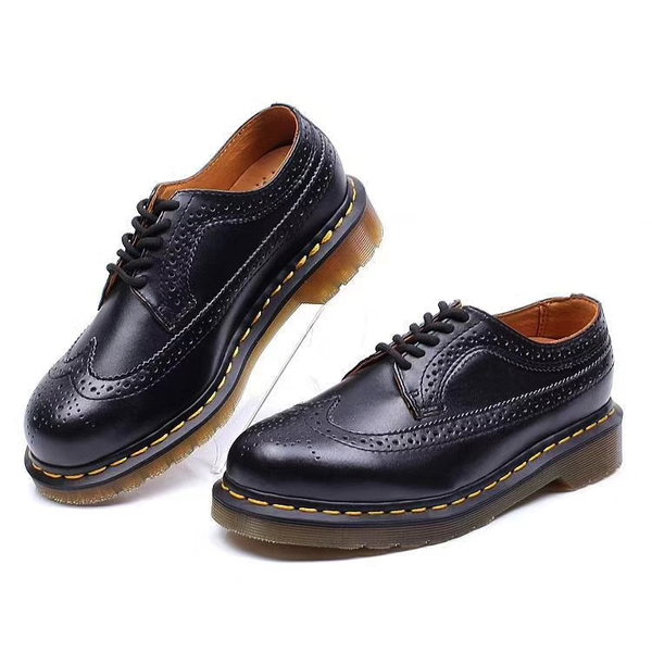 42 PÓŁBUTY GLANY KLASYCZNE OKSFORDKI MARTENSY UNISEX SKÓRZANE CZARNE GOTYCKIE