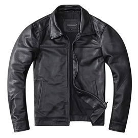 L KURTKA SKÓRZANA RAMONESKA KLASYCZNA CZARNA SKÓRA NATURALNA KOŁNIERZ ZAMEK