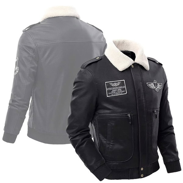 6XL SKÓRZANA KURTKA VINTAGE NASZYWKI PILOTKA BOMBERKA ARMY OCIEPLANA MĘSKA