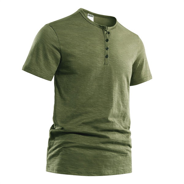 2XL MĘSKA KOSZULKA T-SHIRT POLO HENLEY HENRY PRZEWIEWNA BAWEŁNA NA LATO