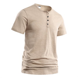 3XL MĘSKA KOSZULKA T-SHIRT POLO HENLEY HENRY PRZEWIEWNA BAWEŁNA NA LATO