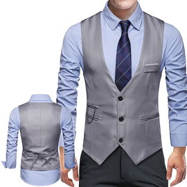 XL ELEGANCKA MĘSKA KAMIZELKA KLASYCZNA SPORTOWA CASUAL DO JEANSÓW GARNITUR