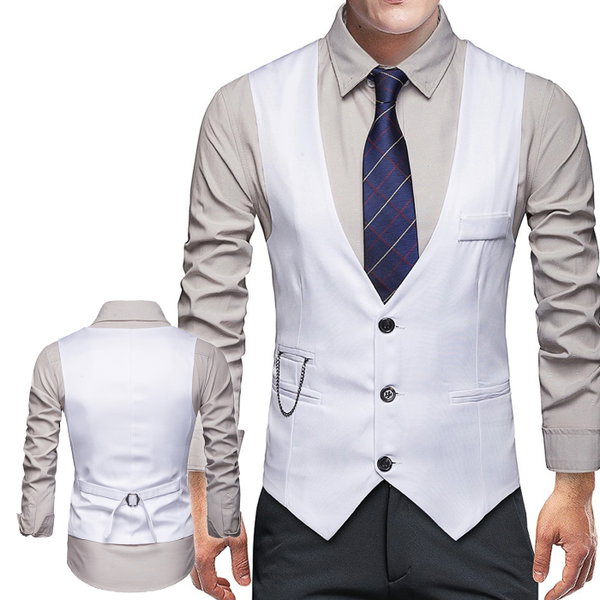 L/XL ELEGANCKA MĘSKA KAMIZELKA KLASYCZNA SPORTOWA CASUAL DO JEANSÓW GARNITUR