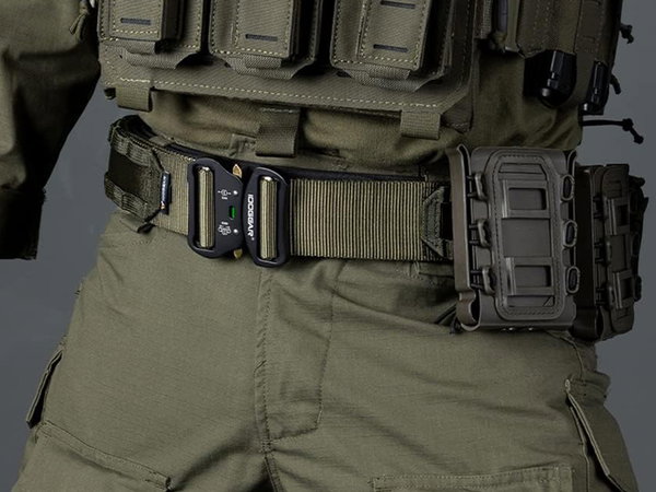 M FALCON DWUCZĘŚCIOWY ZIELONY PAS TAKTYCZNY BOJOWY KLAMRA QR MOLLE SURVIVAL ARMY
