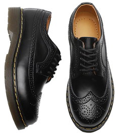 37 PÓŁBUTY GLANY DERBY KLASYCZNE OKSFORDKI DR.MARTIN UNISEX SKÓRZANE CZARNE