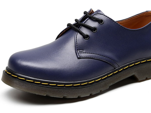 43  NIEBIESKIE GLANY PÓŁBUTY DERBY OKSFORDY MARTENSY SKÓRA UNISEX KOLORY 35-46