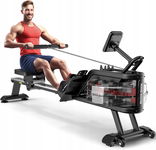 YAMO Wioślarz domowy z wyświetlaczem LCD, 14L zbiornik na wodę, do 130 kg