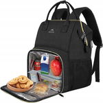 Damski Plecak Na Laptopa Biznesowy Szkolny Lunch Bag Izolowany 15.6 Czarny