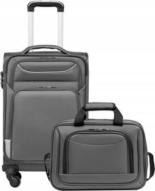 WALIZKA PODRÓŻNA COOLIFE + TORBA NA RAMIĘ 38L+20L COOLIFE TSA KÓŁKA SZARA