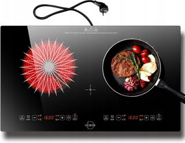 Hobsir płyta ceramiczna 2-palnikowa do zabudowy 9 poziomów mocy 3200W 60cm