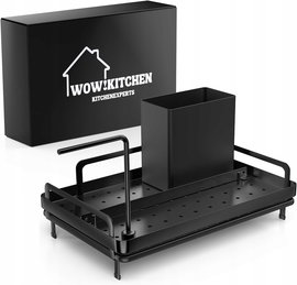 WOW Kitchen organizer kuchenny organizer do zlewu stal nierdzewna Czarny