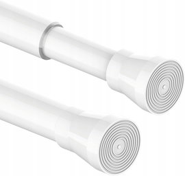 Drążek prysznicowy rozporowy stalowy Venwemong 72-175 x 100 mm Biały