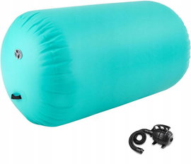 Wałek Gimnastyczny Akrobatyczny Air Roller 100x75 Pompowany MEKETUM Turkus