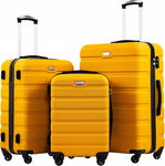 ZESTAW WALIZEK COOLIFE 38L + 60L + 93L Z TWORZYWA ABS ZAMEK TSA 4 KÓŁKA