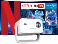 PROJEKTOR RZUTNIK ALWTNIET L018 1080p 650ANSI BIAŁY FULL HD ANDROID 11 WIFI