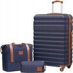 ZESTAW WALIZKA 93L COOLIFE + TORBA NA RAMIĘ + KOSMETYCZKA TSA GRANATOWA