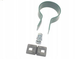 Obejma początkowa na słupek okrągły Fi 48 zielony panel fi 3