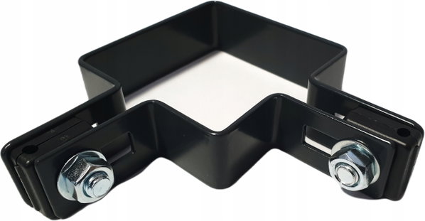 Obejma narożna antracyt na słupek 70x70 panel ogrodzeniowy fi 4 mm antracyt