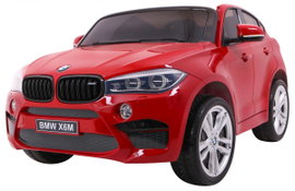 SUV BMW X6M XXL dla 2 dzieci Lakier Czerwony + Pilot + Ekoskóra