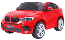 BMW X6M XXL dla 2 dzieci Czerwony SUV + Pilot + Ekoskóra