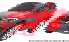 BMW X6M XXL dla 2 dzieci Czerwony SUV + Pilot + Ekoskóra