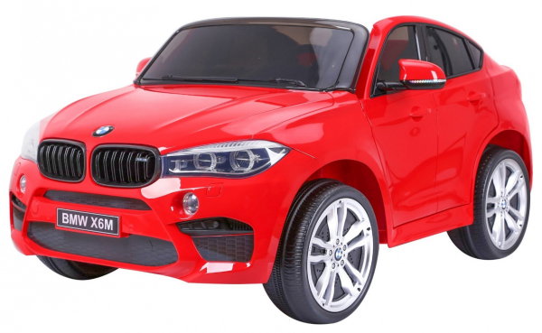 BMW X6M XXL dla 2 dzieci Czerwony SUV + Pilot + Ekoskóra