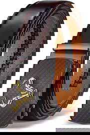 Pasek męski skórzany klamra antic coffee 34-105