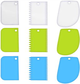 Skrobaki do ciast komplet 9szt 3 kolory