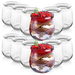 12x Słoiki Szklane Słoiczki Pojemniki Pucharki Kubki na Jogurt Desery 130ml