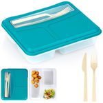 Pojemnik Śniadaniowy Śniadaniówka Lunchbox Dzielony Pudełko Obiad Sztućce