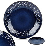 Talerz Deserowy Płytki Mały na Ciasto Desery Przekąski Granatowy 22 cm