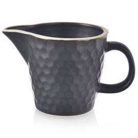 Mlecznik Ceramiczny Czarny Dzbanuszek na Mleko Mleczko Śmietankę Sosy Dipy