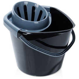 Wiadro do Mopa Uniwersalne Plastikowe Wyciskaczem Mop Sznurkowy Paskowy 10L