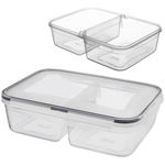 Pojemnik Dzielony Kuchenny na Żywność Jedzenie z Uszczelką Lunchbox 2L