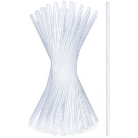 50x Słomki Przezroczyste Plastikowe Wielorazowe do Napojów Drinków Proste