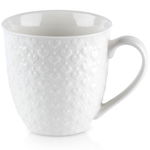 Duży Kubek Ceramiczny do Picia Napojów Kawy Herbaty Ziół Biały 580 ml