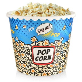 Pojemnik na Popcorn Przekąski Chipsy Pudełko Miska Kubełek Plastikowy 2,3L