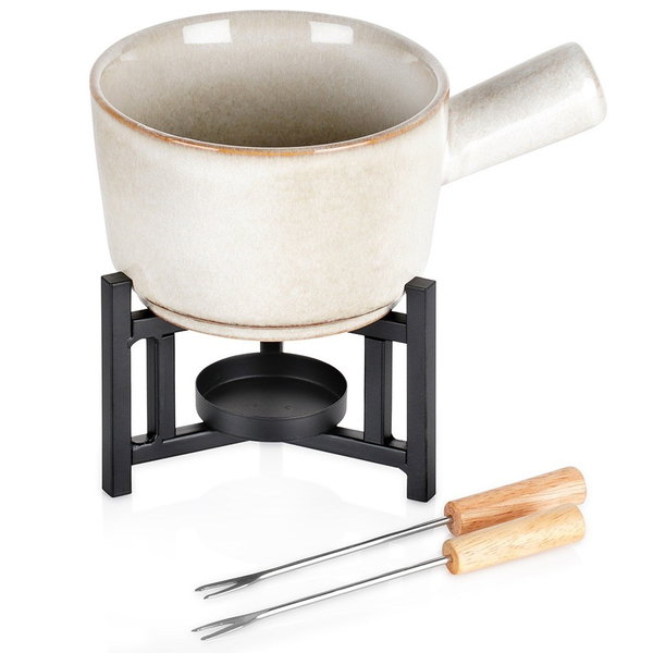 Garnek do Founde Kociołek Ceramiczny do Fondue Serowe Czekoladowe