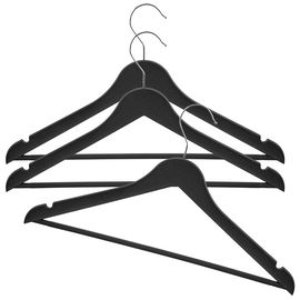 3x Wieszaki na Ubrania Odzież Ubraniowe Odzieżowe Czarne Obrotowe do Szafy