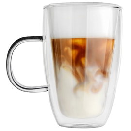 Szklanka Termiczna z Podwójną Ścianką do Kawy Latte Herbaty Napojów 430 ml