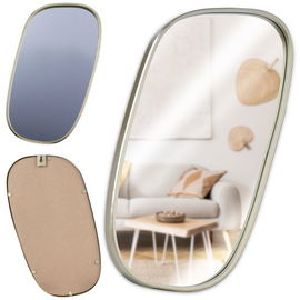 Lustro Ścienne Złote Wiszące Koło w Złotej Metalowej Ramie 35x19,5 cm