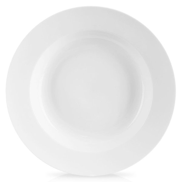 Talerz Obiadowy Głęboki na Zupę Porcelanowy Biały Klasyczny 24,5 cm 350 ml
