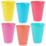 6x Kubki Piknikowe Turystyczne Plastikowe Wielorazowe do Napojów 400 ml