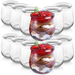 12x Słoiki Szklane Słoiczki Pojemniki Pucharki Kubki na Jogurt Desery 300ml