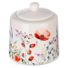 Cukierniczka Porcelanowa Maki Cukiernica Pojemnik na Cukier z Pokrywką