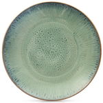 Talerz Obiadowy Duży Płytki Płaski na Obiad Ceramiczny Zielony 27 cm