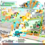 Układanka Magnetyczna Zwierzęta Puzzle Książka Magnesy Montessori 47 el.